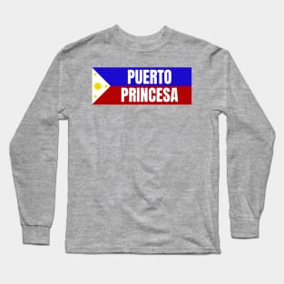 Puerto Princesa City Palawan in Philippines Flag Long Sleeve T-Shirt